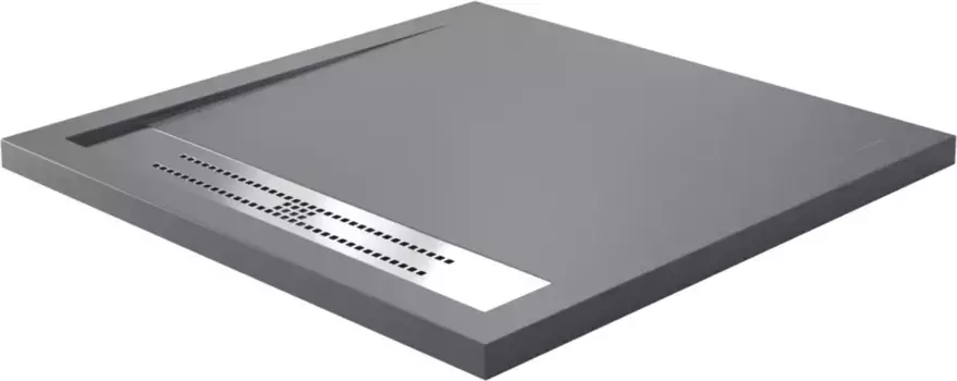 Поддон для душа Wasserkraft Wiese 90x90 серый матовый