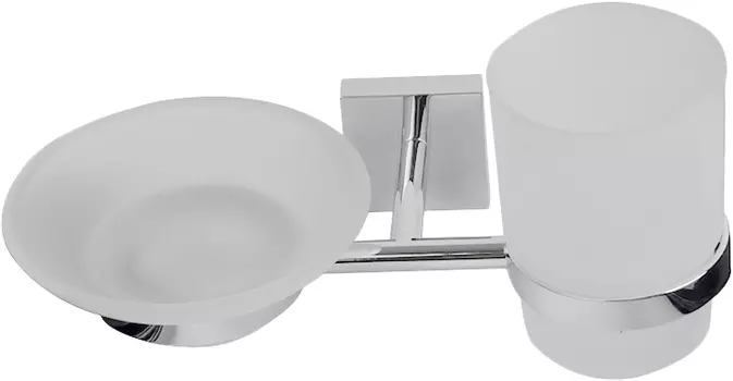 Подстаканник и мыльница, матовое стекло, латунь, Edifice, IDDIS, EDIMBG0i57