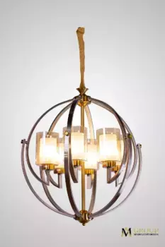 Подвесная люстра AM Group AM372 SP6 GAB+SN