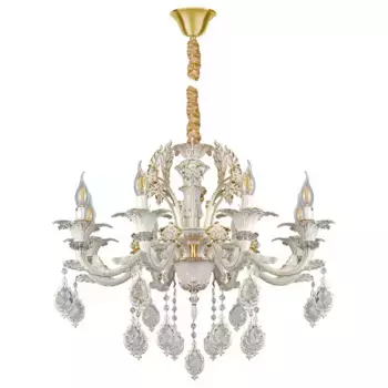 Подвесная люстра AM Group CLEOPATRA SP8 WH+GL