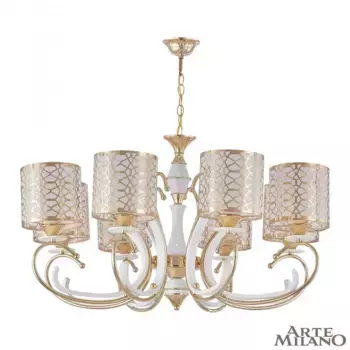 Подвесная люстра Arte Milano Florentia-1237 301237/8 Wh/Gd