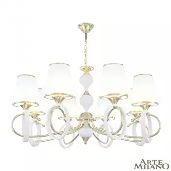 Подвесная люстра Arte Milano Florentia-2387 302387/8 Wh/Gd