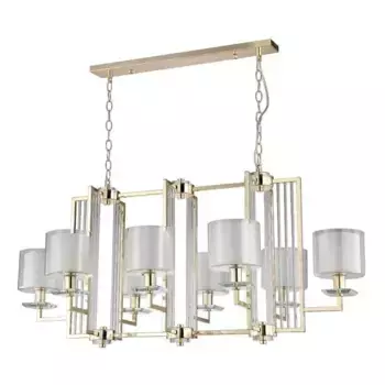 Подвесная люстра Crystal Lux Nicolas SP8 L1000 Gold/White