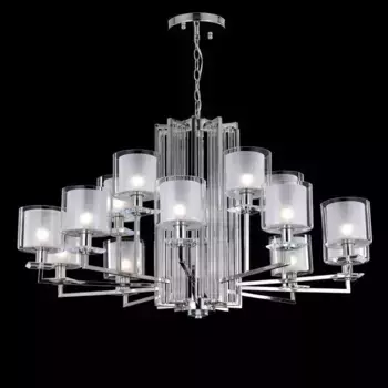 Подвесная люстра Crystal Lux Nicolas SP-PL10+5 Nickel/White