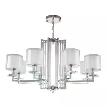 Подвесная люстра Crystal Lux Nicolas SP-PL8 Nickel/White