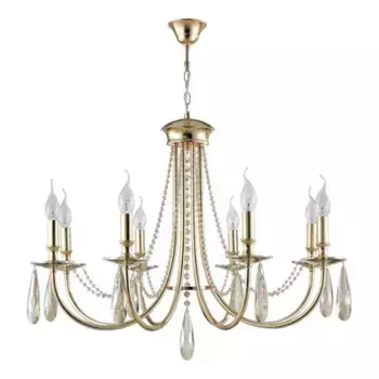 Подвесная люстра Crystal Lux Victoria SP8 Gold/Amber