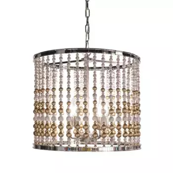 Подвесная люстра Delight Collection Wood Light KW0783P-4 silver