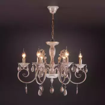 Подвесная люстра Eurosvet 10009/6 золото с белым