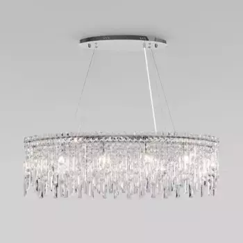 Подвесная люстра Eurosvet Blitz 60159/10 хром/ прозрачный хрусталь Strotskis Smart a065323