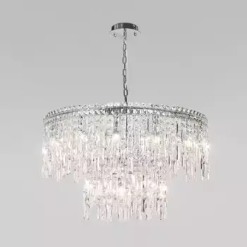Подвесная люстра Eurosvet Blitz 60160 хром/ прозрачный хрусталь Strotskis Smart a065324