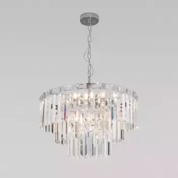 Подвесная люстра Eurosvet Elegante 10130/8 хром/прозрачный хрусталь Strotskis Smart a060642