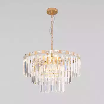 Подвесная люстра Eurosvet Elegante 10130/8 золото/прозрачный хрусталь Strotskis Smart a060644