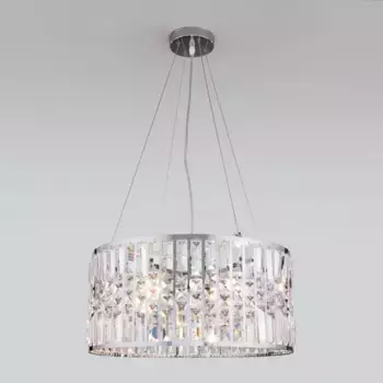 Подвесная люстра Eurosvet Lory 10125/5 хром/прозрачный хрусталь Strotskis Smart