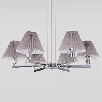 Подвесная люстра Eurosvet Peony 60136/6 хром/серый