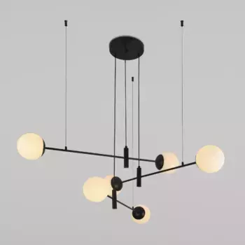 Подвесная люстра Eurosvet Planet 70146/6 черный Smart a062030