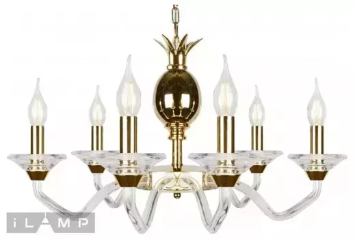 Подвесная люстра iLamp Flo YT2049-8 GD+Cear