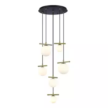 Подвесная люстра iLamp Golden 2134-6D BR+MBK