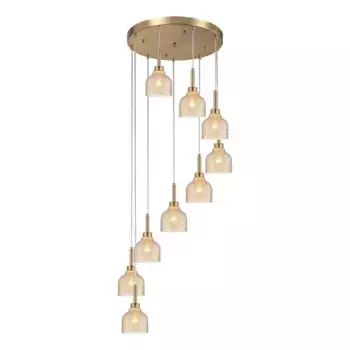 Подвесная люстра Indigo Caramella 11039/9P Amber V000433
