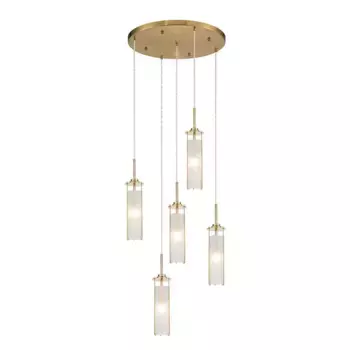 Подвесная люстра Indigo Torcia 11038/5PL Brass V000417