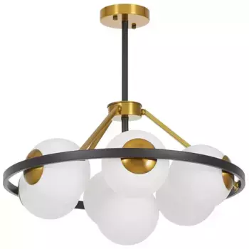 Подвесная люстра Lumina Deco Donzano LDP 8034-7 BK+WT