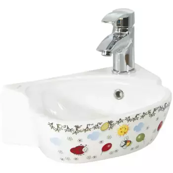 Подвесная раковина Creavit Cocuk 38 белая с декором