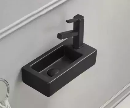 Подвесная раковина Gid 36.5 Bm9272L левая черная матовая