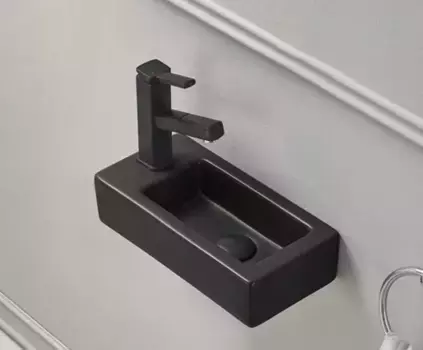 Подвесная раковина Gid 36.5 Bm9272R правая черная матовая