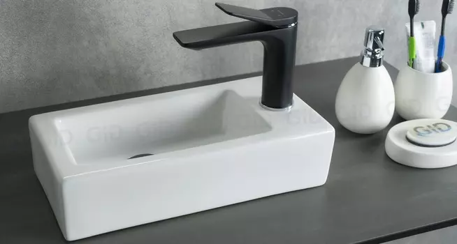 Подвесная раковина Gid 36.5 N9272L левая белая