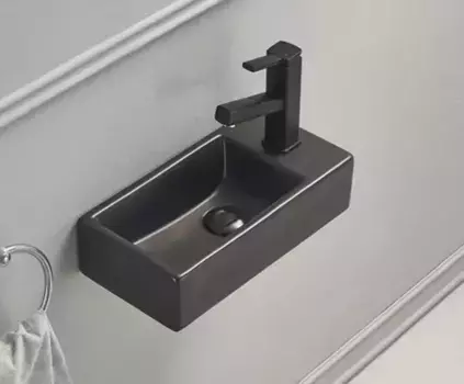 Подвесная раковина Gid 40.5 Bm9270L левая черная матовая