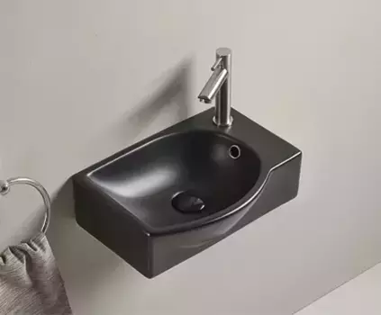 Подвесная раковина Gid 40.5 Bm9276L левая черная матовая