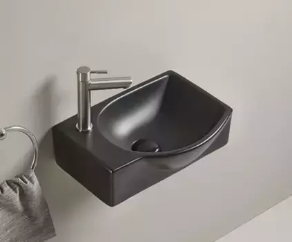 Подвесная раковина Gid 40.5 Bm9276R правая черная матовая