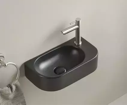 Подвесная раковина Gid 40 Bm9274L левая черная матовая