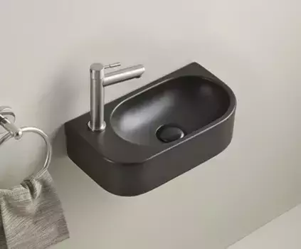 Подвесная раковина Gid 40 Bm9274R правая черная матовая