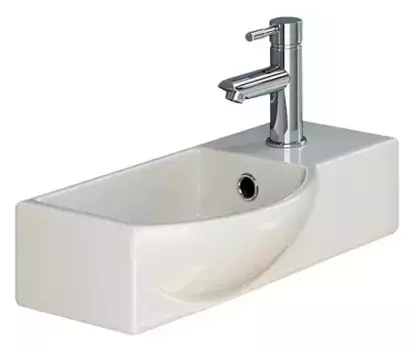 Подвесная раковина Melana 41х22.5 левая белая