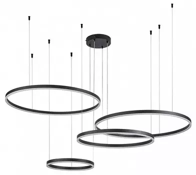 Подвесная светодиодная люстра Indigo Galass 14001/4P Black V000034L