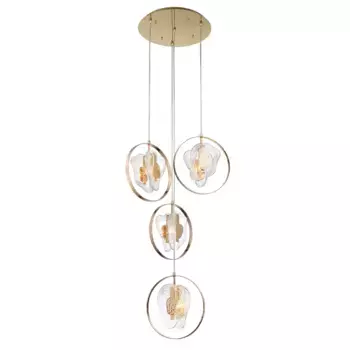 Подвесной светильник Delight Collection Cowley P60669-4 gold/clear