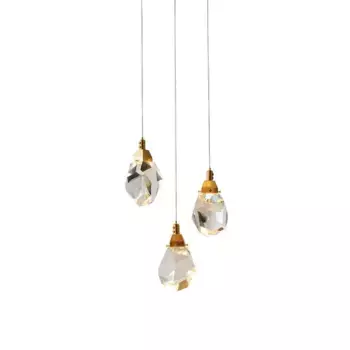 Подвесной светильник Delight Collection Crystal rock II 9701P/3R brass