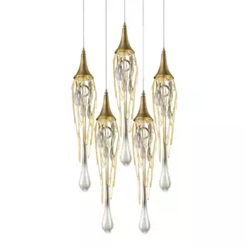 Подвесной светильник Delight Collection Goddess Tears P68009L-5/R gold