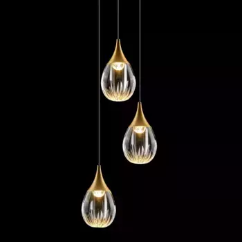 Подвесной светильник Delight Collection Stilla MD24001004-3A gold/clear