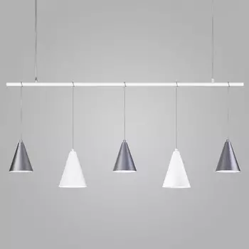 Подвесной светильник Eurosvet Castle 50088/5 белый/серебро