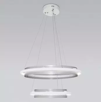 Подвесной светильник Eurosvet Imperio 90241/2 белый/ серебро Smart