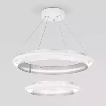 Подвесной светодиодный светильник Eurosvet Imperio 90241/2 белый/ серебро Smart