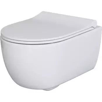 Подвесной унитаз Ambassador Abner белый с сиденьем микролифт