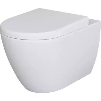 Подвесной унитаз Ambassador Queen белый матовый с сиденьем микролифт