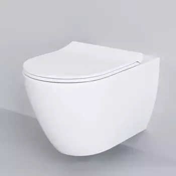 Подвесной унитаз Ambassador Queen белый с сиденьем микролифт