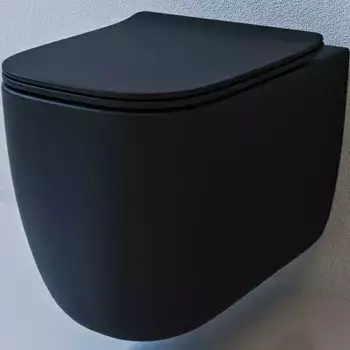 Подвесной унитаз beWash Schutz черный матовый с сиденьем микролифт
