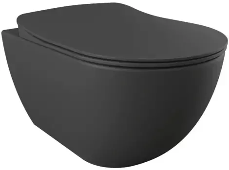 Подвесной унитаз Creavit Free серый матовый, антрацит с биде и сиденьем микролифт