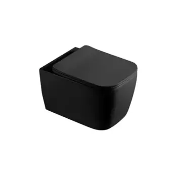 Подвесной унитаз Gid 62255Y черный матовый, с сиденьем микролифт