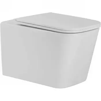 Унитаз подвесной SantiLine SL-5027 безободковый, с микролифтом, система смыва Tornado