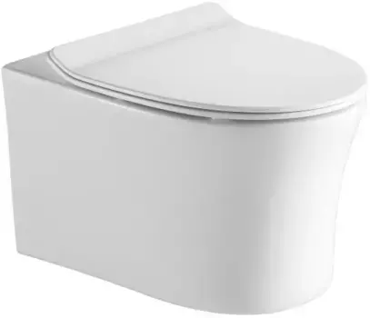 Подвесной унитаз SantiLine SL-5006 белый, с сиденьем микролифт